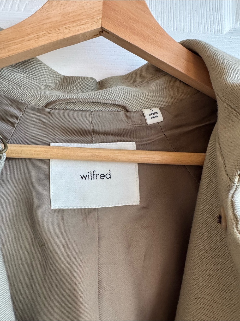 Aritzia Wilfred Olive Trench Coat with Belt - Picture 7 of 7
